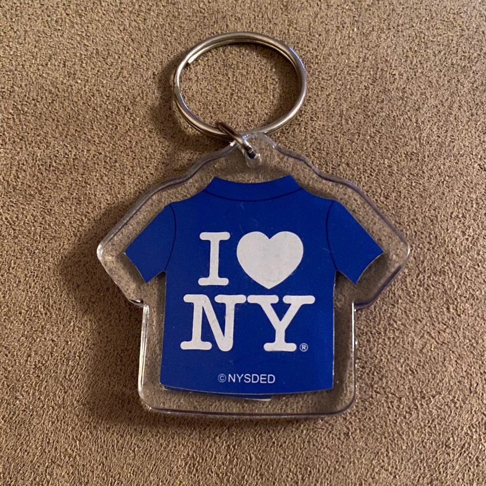 I Heart NY Keychain- Blue